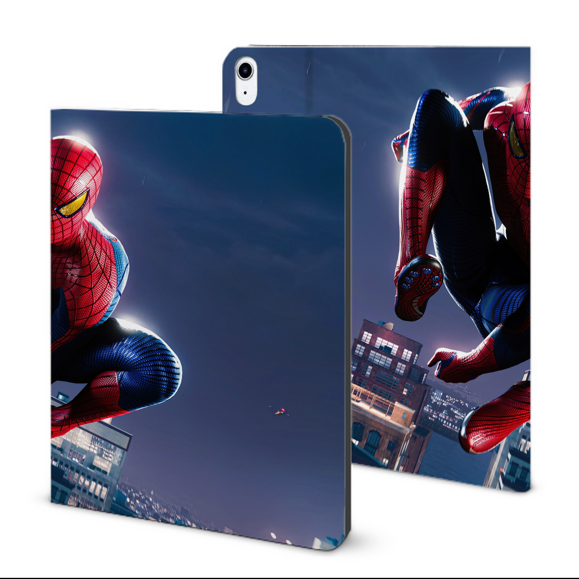 （画像用） Spider Man スパイダーマン IPad ケース ブック型 PUレザー TPU 耐衝撃 軽量 薄型 ペン収納なし 全面保護 IPad 各モデル対応